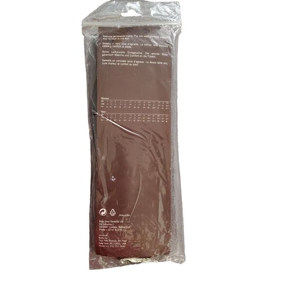 Bally Innersole Men Size 45/46 US Size 11.5 12.5 Lambswool Brown Shearling Warm - Picture 6 of 10